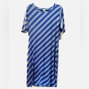 NEW with tags- XL Lularoe Julia (grey and periwinkle color)
